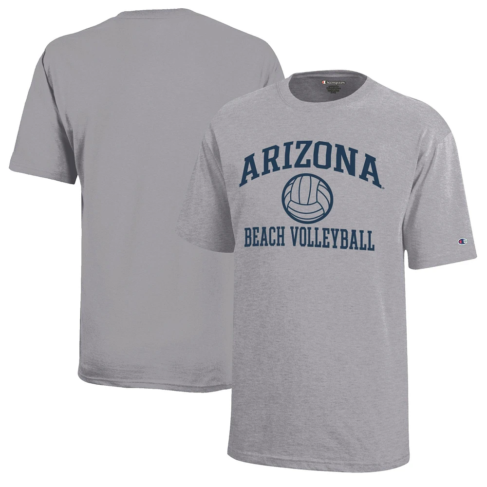 Youth Champion Gray Arizona Wildcats Beach Volleyball Icon Jersey T-Shirt