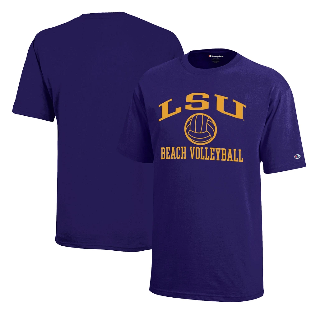 Youth Champion LSU Tigers Beach Volleyball Icon Jersey T-Shirt