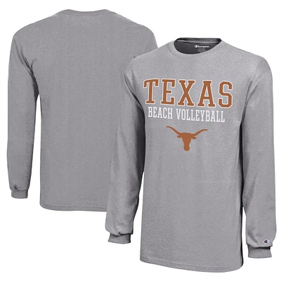 Youth Champion Texas Longhorns Beach Volleyball Stacked Jersey Long Sleeve T-Shirt