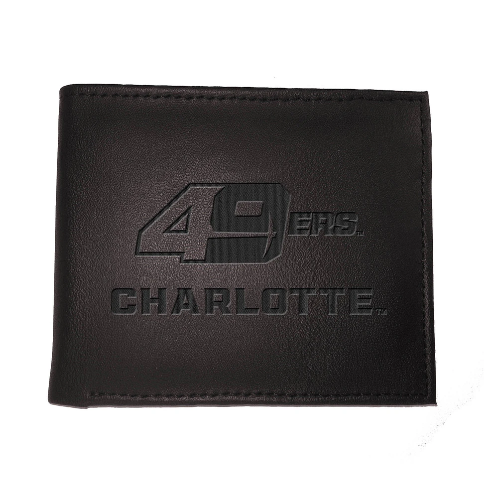 Black Charlotte 49ers Hybrid Bi-Fold Wallet
