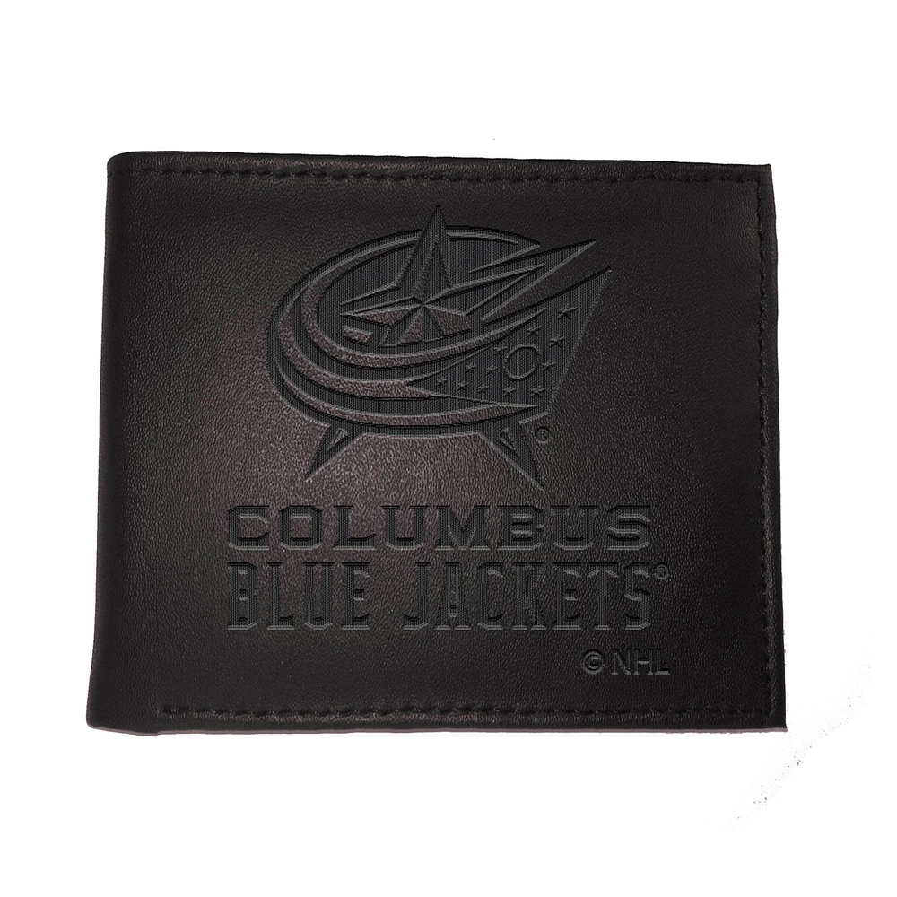 Black Columbus Blue Jackets Hybrid Bi-Fold Wallet