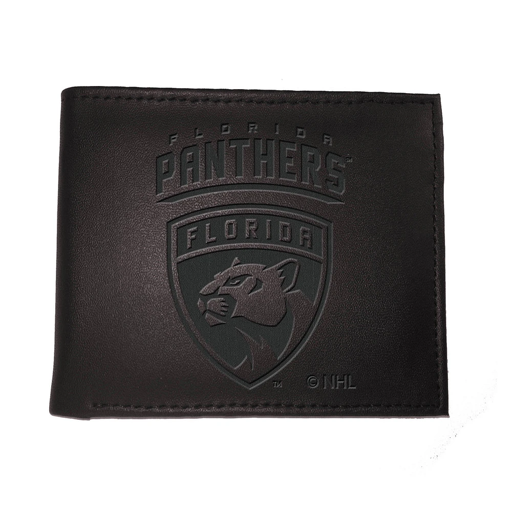 Black Florida Panthers Hybrid Bi-Fold Wallet