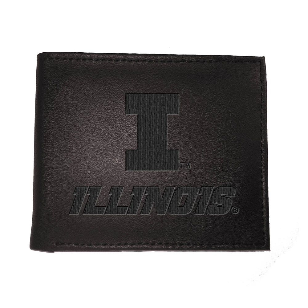 Black Illinois Fighting Illini Hybrid Bi-Fold Wallet