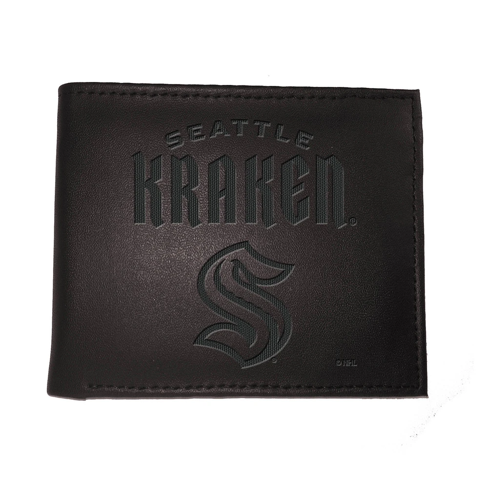 Black Seattle Kraken Hybrid Bi-Fold Wallet