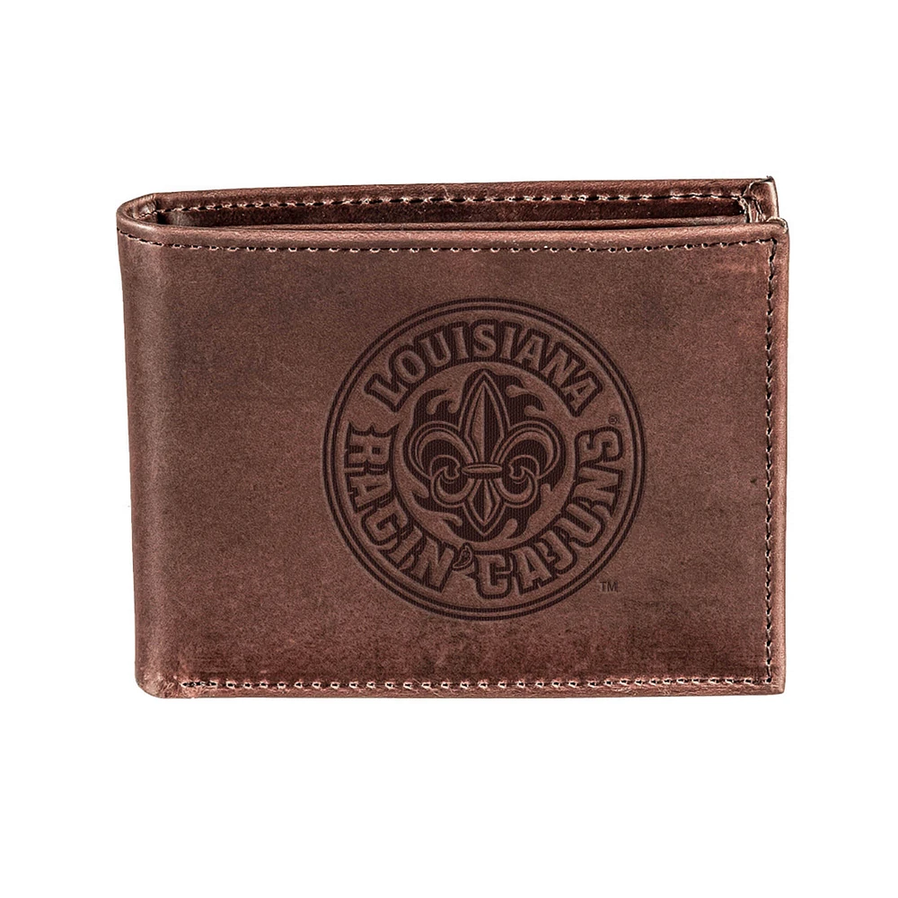 Brown Louisiana Ragin' Cajuns Bi-Fold Leather Wallet