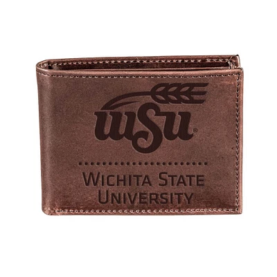 Brown Wichita State Shockers Bi-Fold Leather Wallet
