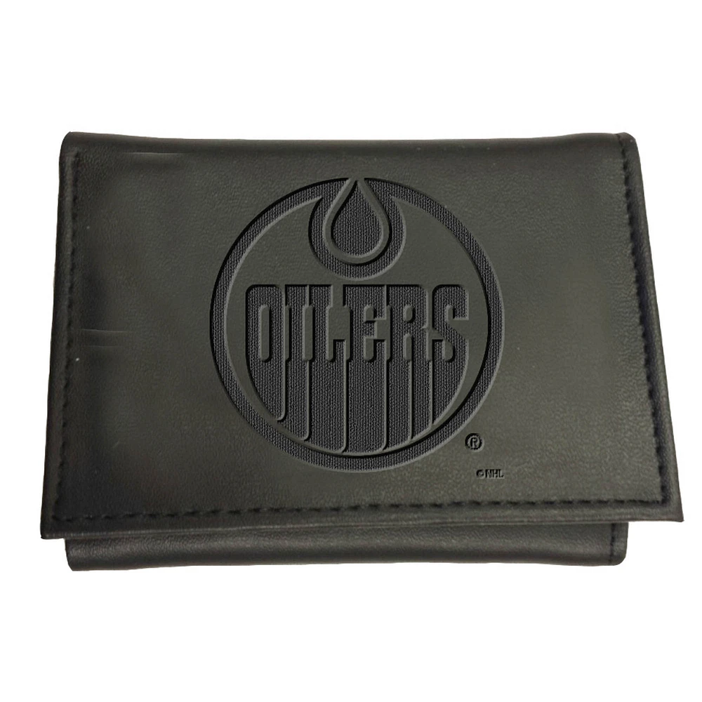 Black Edmonton Oilers Hybrid Tri-Fold Wallet