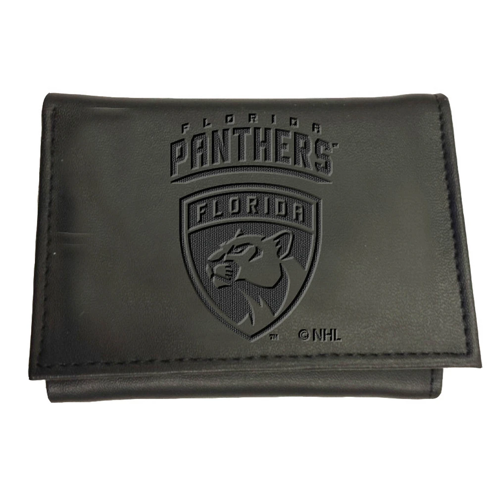 Black Florida Panthers Hybrid Tri-Fold Wallet