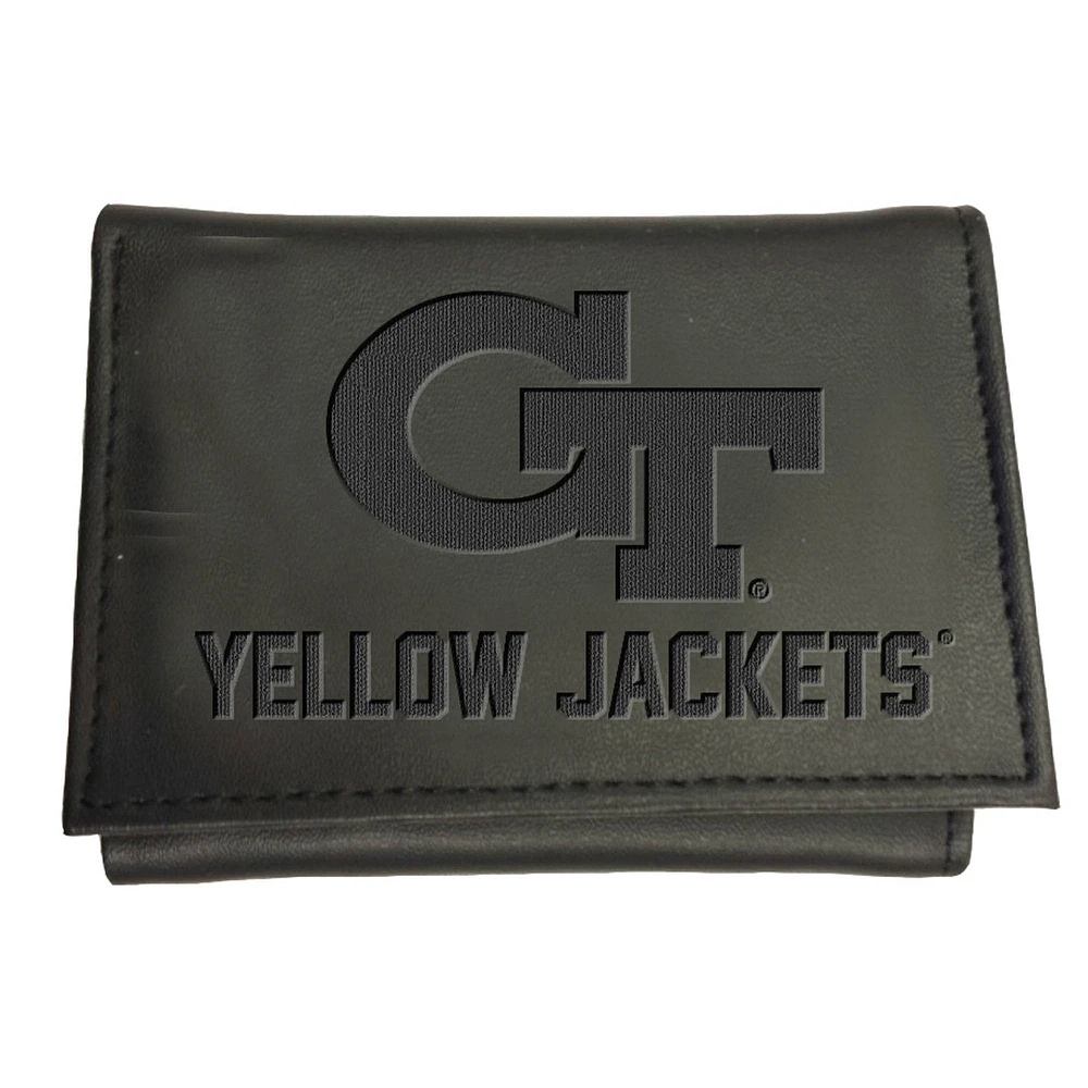 Black Georgia Tech Yellow Jackets Hybrid Tri-Fold Wallet