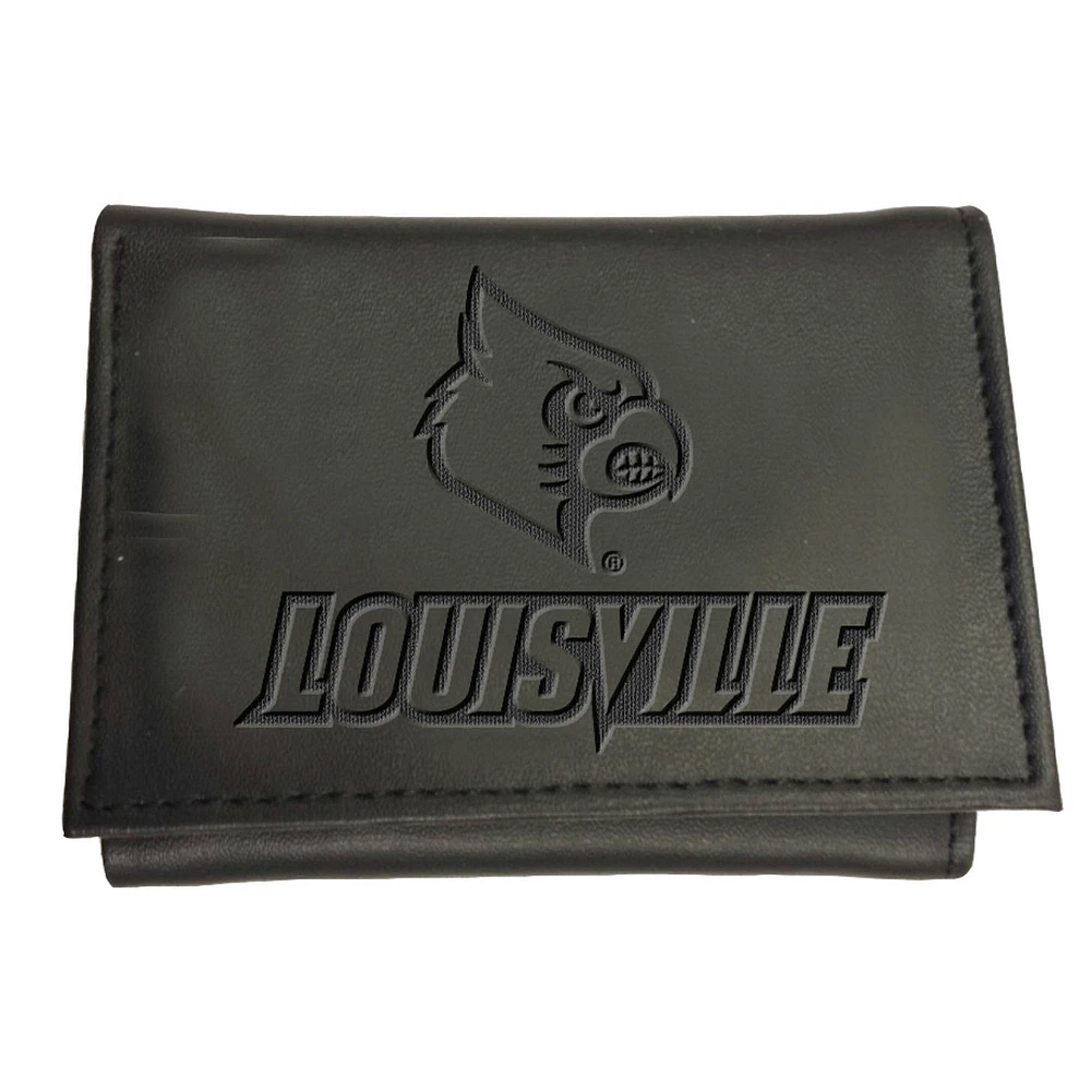 Black Louisville Cardinals Hybrid Tri-Fold Wallet