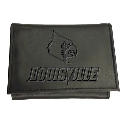 Black Louisville Cardinals Hybrid Tri-Fold Wallet