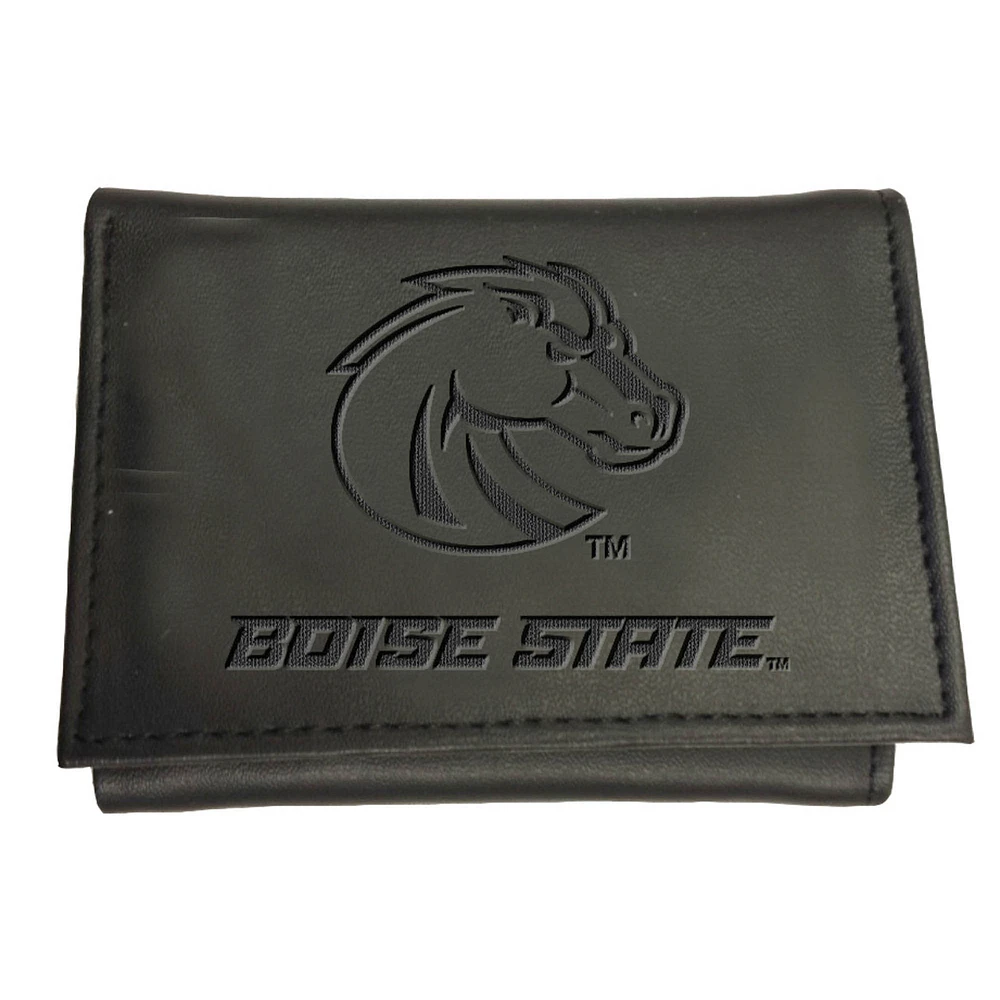 Black Boise State Broncos Hybrid Tri-Fold Wallet