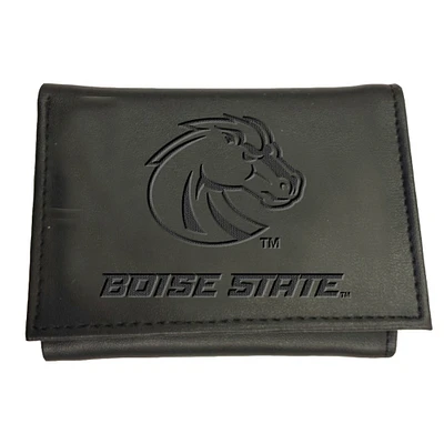 Black Boise State Broncos Hybrid Tri-Fold Wallet