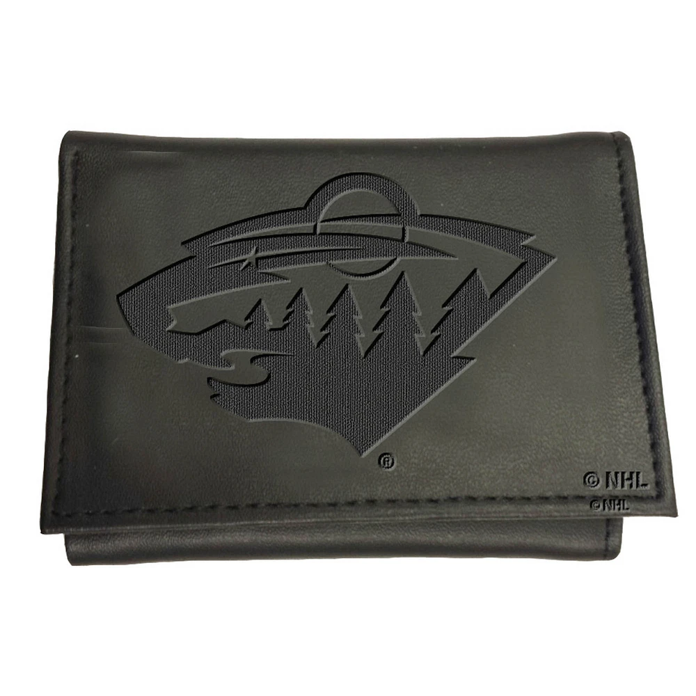 Black Minnesota Wild Hybrid Tri-Fold Wallet