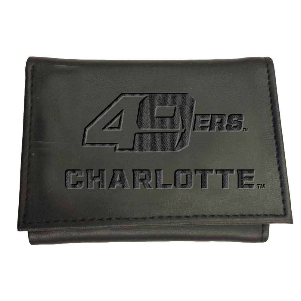 Black Charlotte 49ers Hybrid Tri-Fold Wallet
