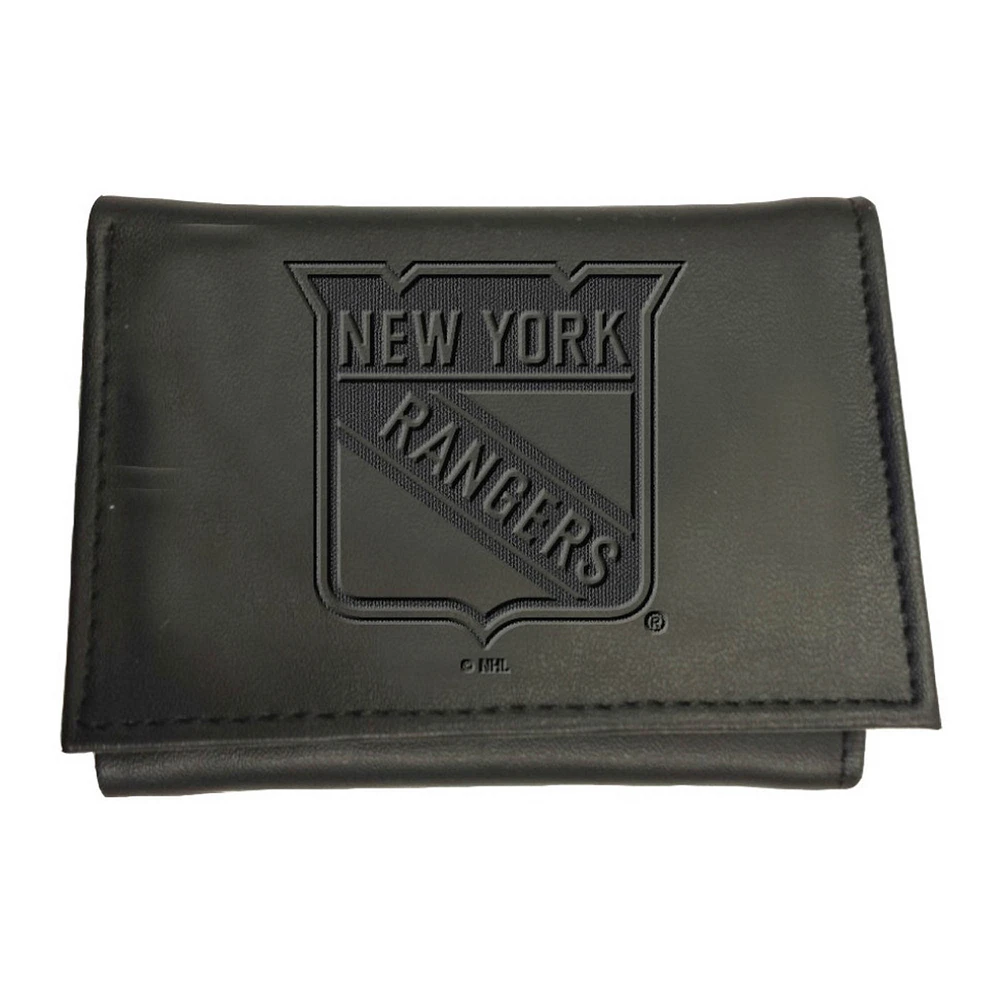 Black New York Rangers Hybrid Tri-Fold Wallet