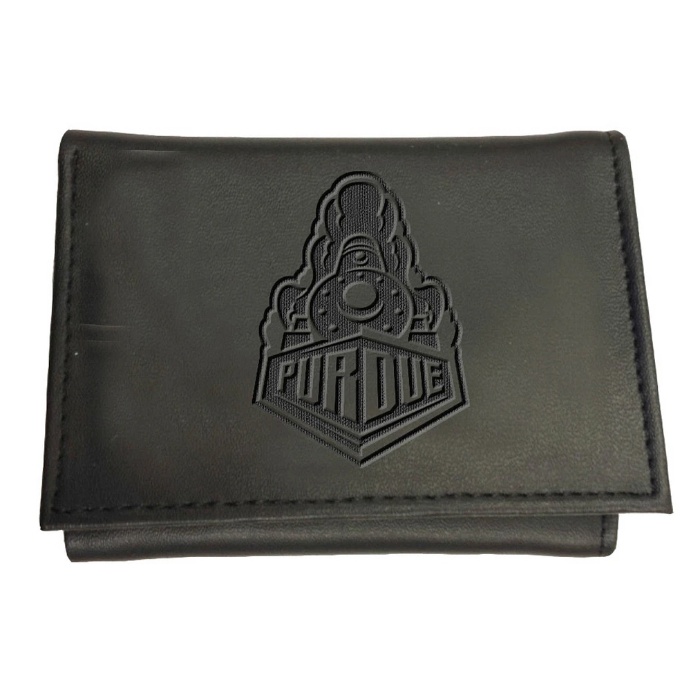 Black Purdue Boilermakers Hybrid Tri-Fold Wallet