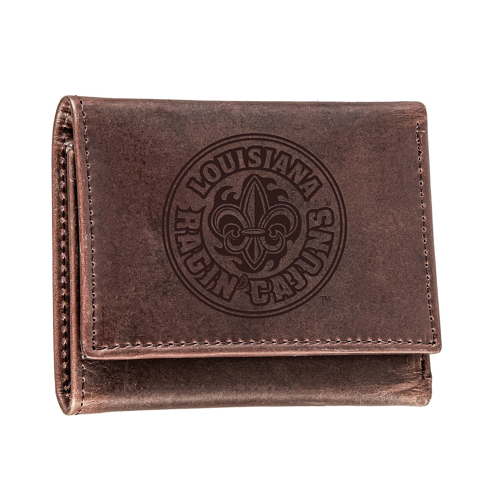 Brown Louisiana Ragin' Cajuns Leather Tri-Fold Wallet