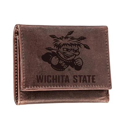 Brown Wichita State Shockers Leather Tri-Fold Wallet