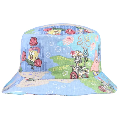 Unisex Reyn Spooner Blue SpongeBob SquarePants Aloha From Bikini Bottom Bucket Hat