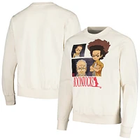 Unisex Natural The Boondocks Family Comic Strip Crewneck Pullover Sweatshirt