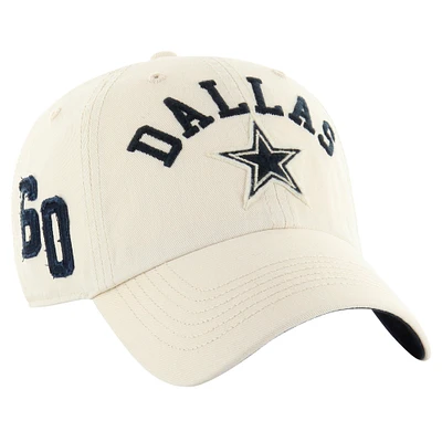 Men's '47 Tan Dallas Cowboys Clubhouse Faber Clean Up Adjustable Hat
