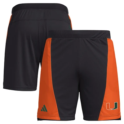 Men's adidas Black Miami Hurricanes Designed for Training 7" AEROREADY Shorts