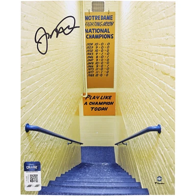 Joe Montana Notre Dame Fighting Irish Autographed 8" x 10" Play Like a Champion Photograph