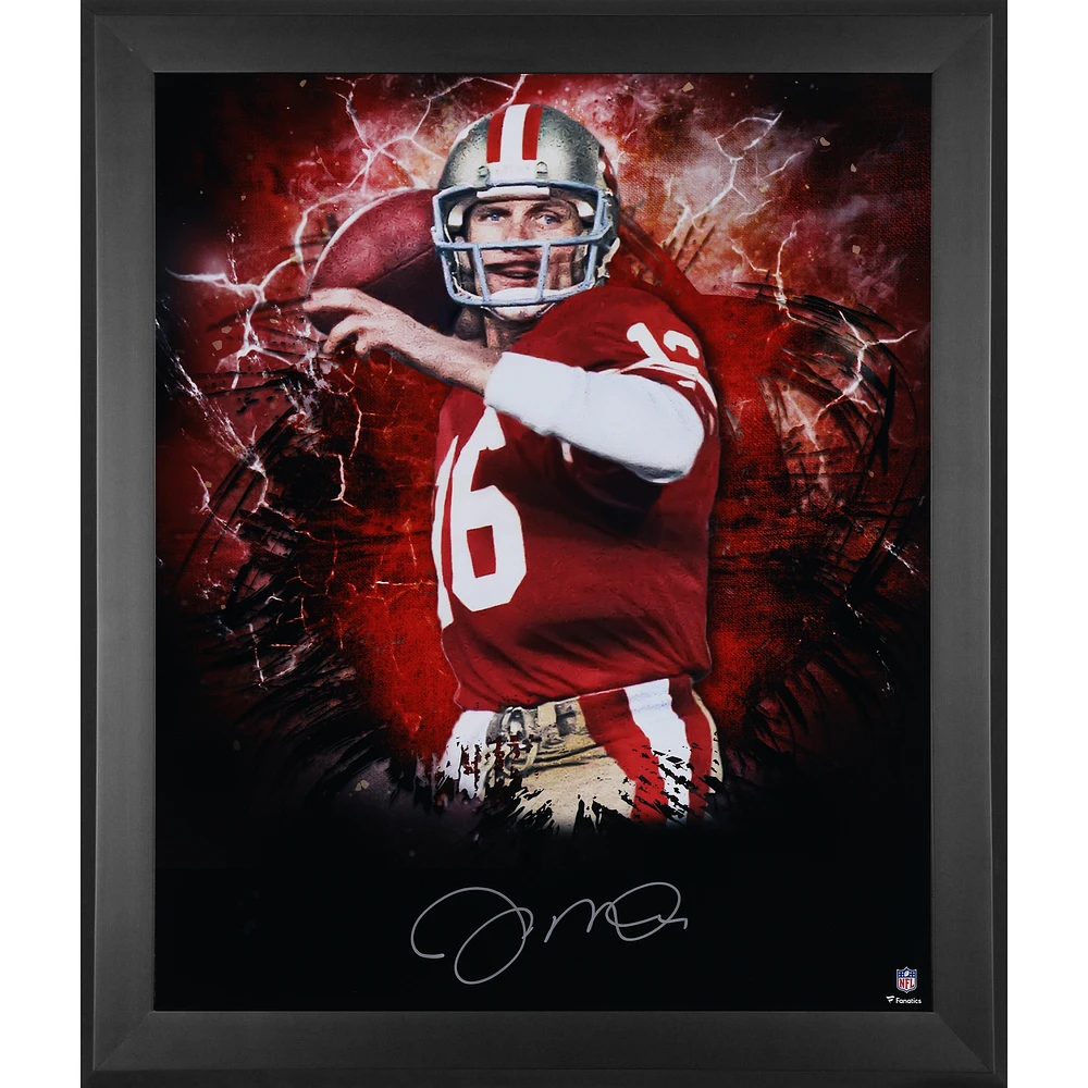 Joe Montana San Francisco 49ers Autographed Framed 20" x 24" In Focus Photograph