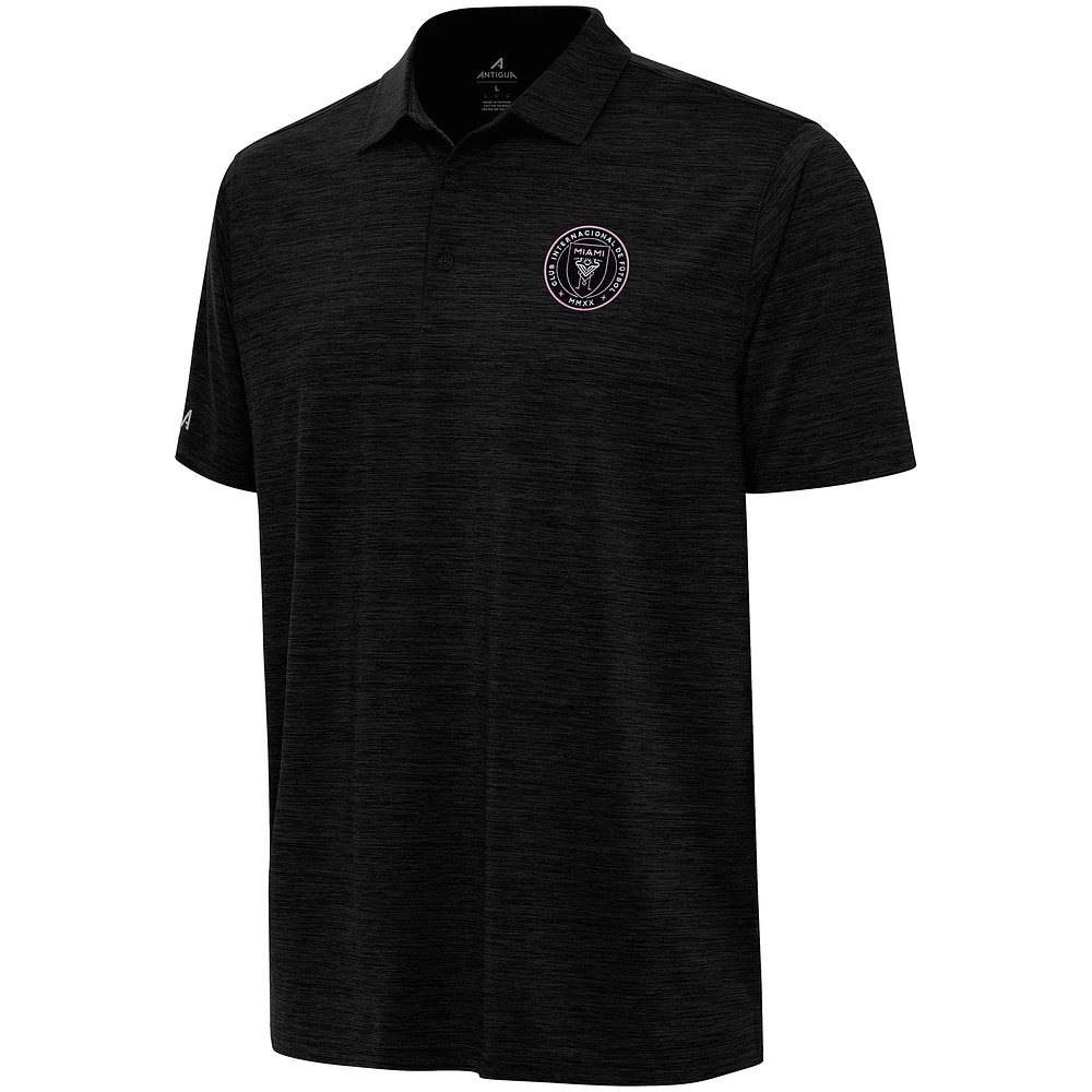 Men's Antigua Heather Black Inter Miami CF Layout Polo