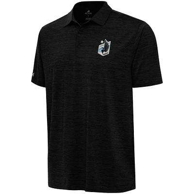 Men's Antigua Heather Black Minnesota United FC Layout Polo