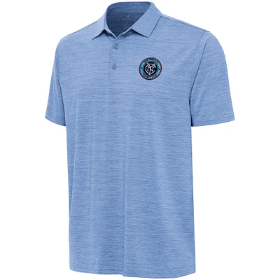 Men's Antigua Heather Sky Blue New York City FC Layout Polo