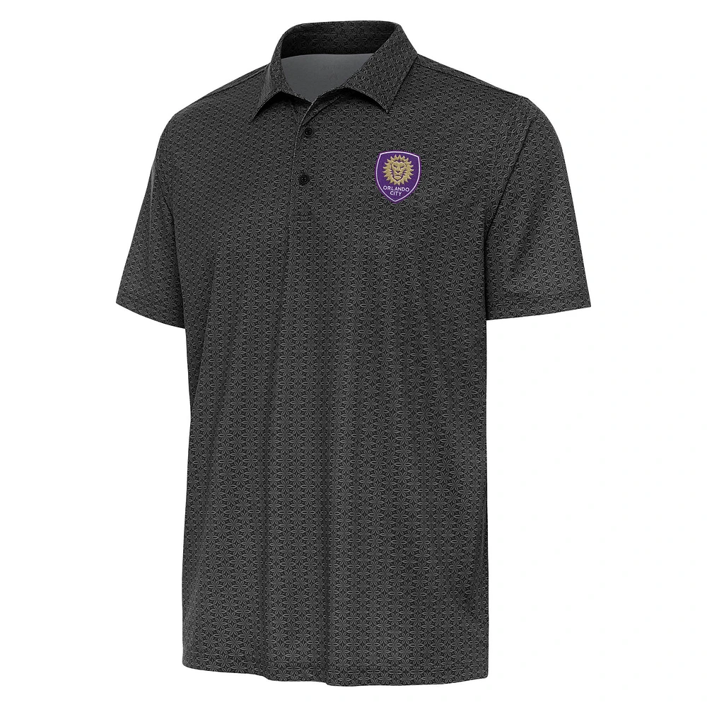 Men's Antigua Black Orlando City SC Relic Polo