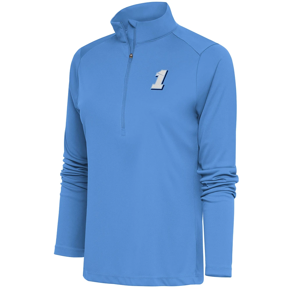 Women's Antigua Powder Blue Ross Chastain Tribute Half-Zip Pullover Top