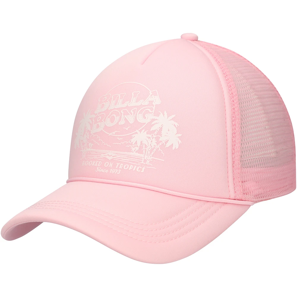 Women's Billabong Pink Across Waves Trucker Adjustable Hat
