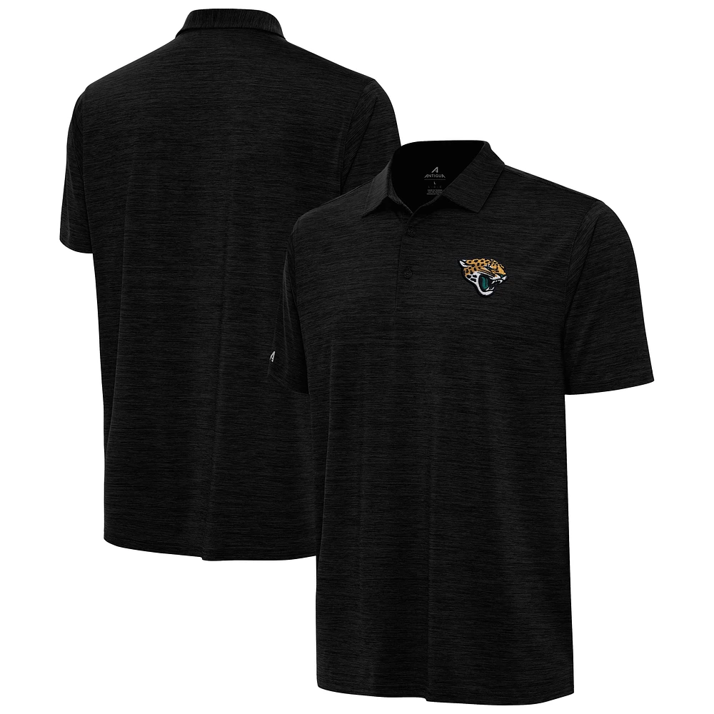Men's Antigua Heather Black Jacksonville Jaguars Layout Polo