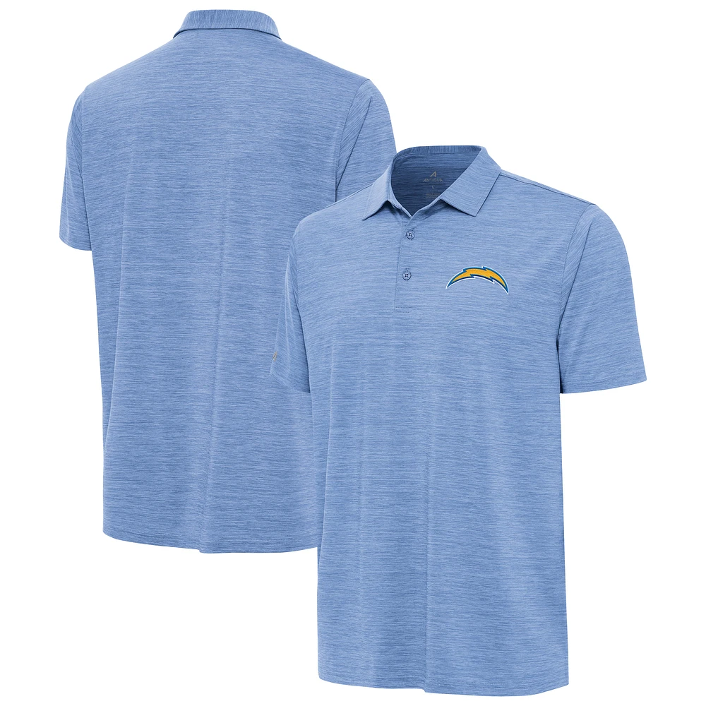 Men's Antigua Heather Powder Blue Los Angeles Chargers Layout Polo