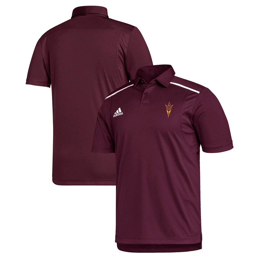 Men's adidas Maroon Arizona State Sun Devils Team Issue Polo