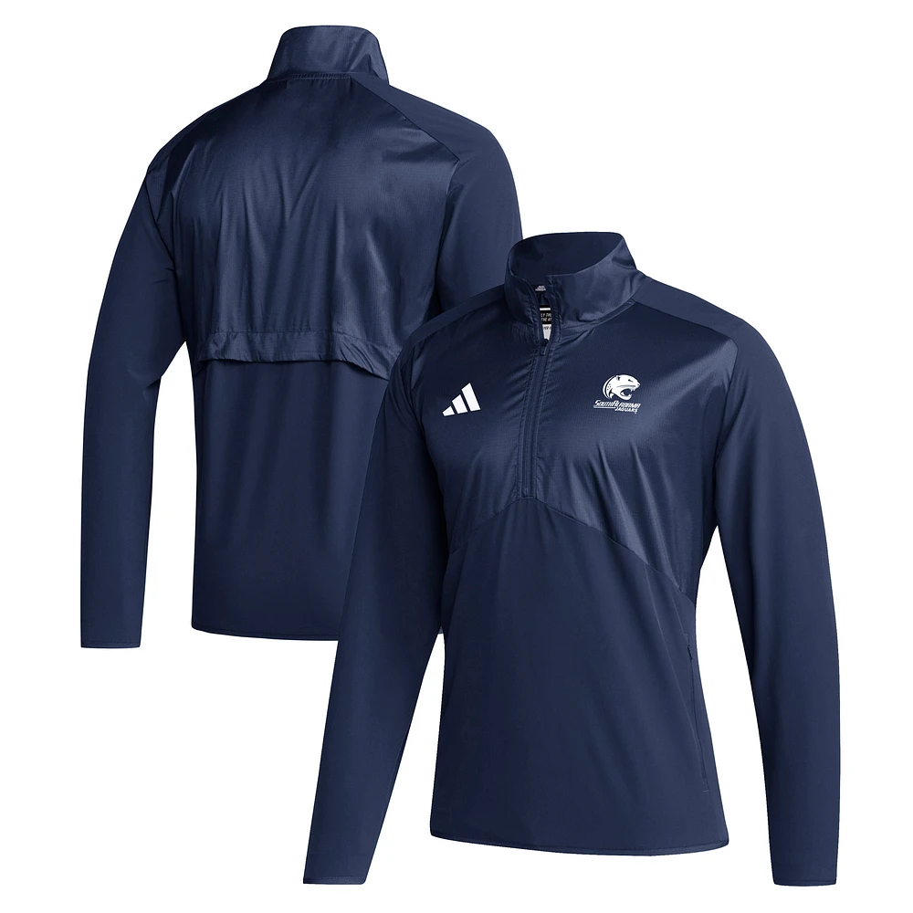 Men's adidas Navy South Alabama Jaguars Woven Quarter-Zip Pullover Top