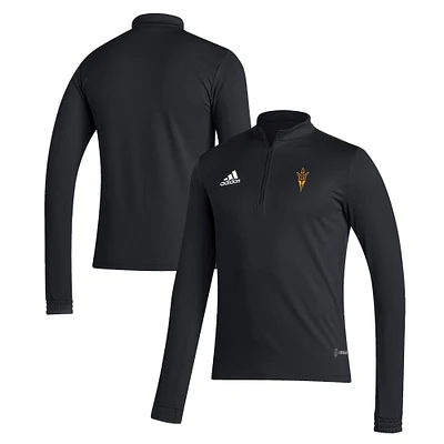 Men's adidas Black Arizona State Sun Devils Entrada22 Quarter-Zip Pullover Top