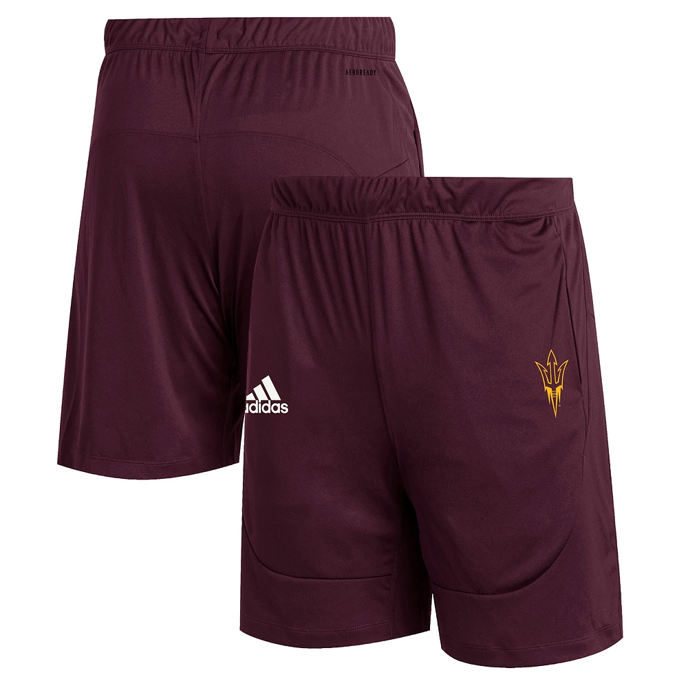 Men's adidas Maroon Arizona State Sun Devils Sideline Knit Shorts