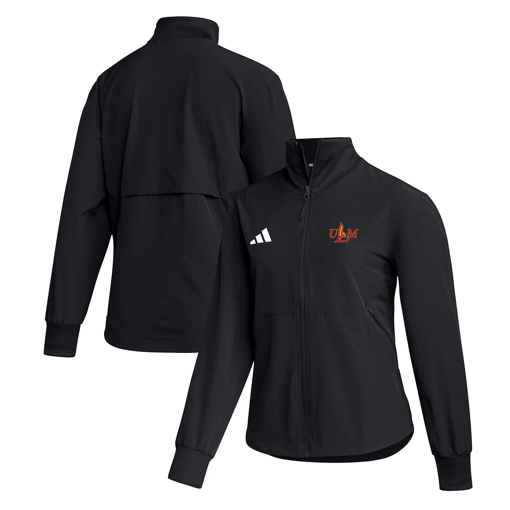 Women's adidas Black ULM Warhawks Travel Woven Full-Zip Jacket