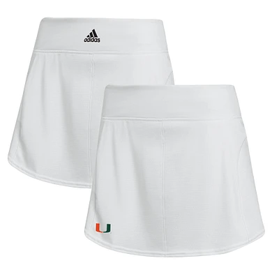 Women's adidas  White Miami Hurricanes Tennis Skirt