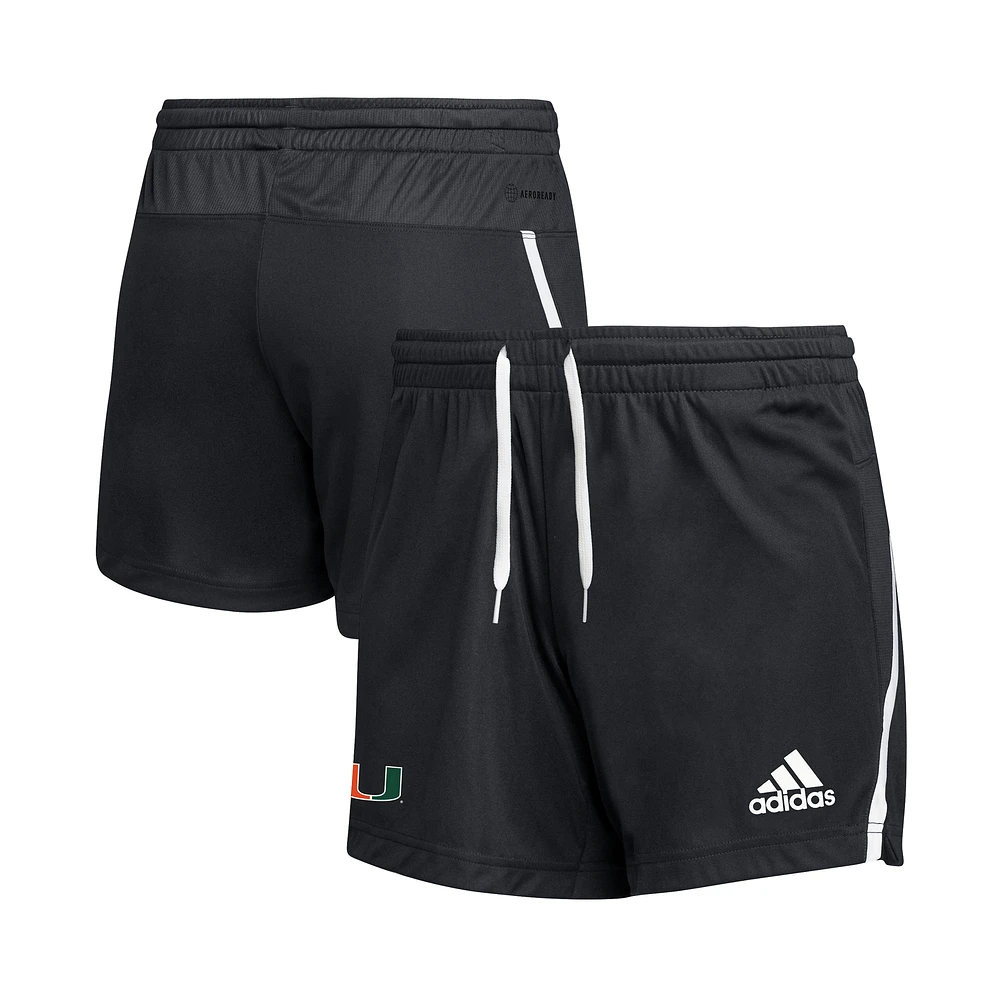 Women's adidas Black Miami Hurricanes Team Issue Shorts