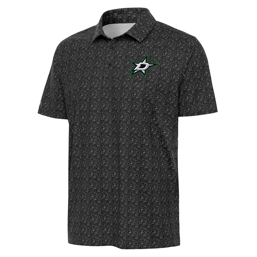 Men's Antigua Black Dallas Stars Figment Polo