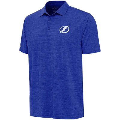 Men's Antigua Heather Blue Tampa Bay Lightning Layout Polo