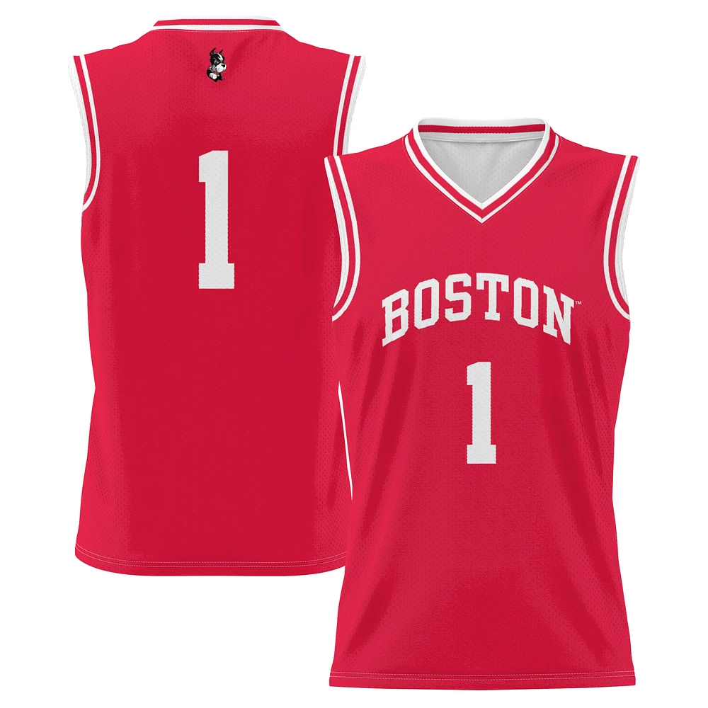 Men's GameDay Greats #1 Scarlet Boston University Lightweight Basketball Jersey
