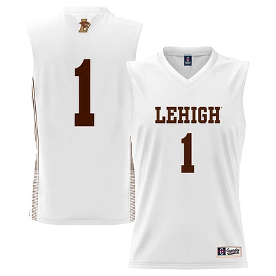 Men's GameDay Greats #1 White Lehigh Mountain Hawks Lightweight Basketball Jersey