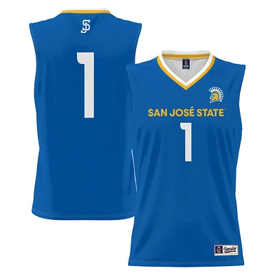 Men's GameDay Greats #1 Royal San Jose State Spartans Lightweight Basketball Jersey