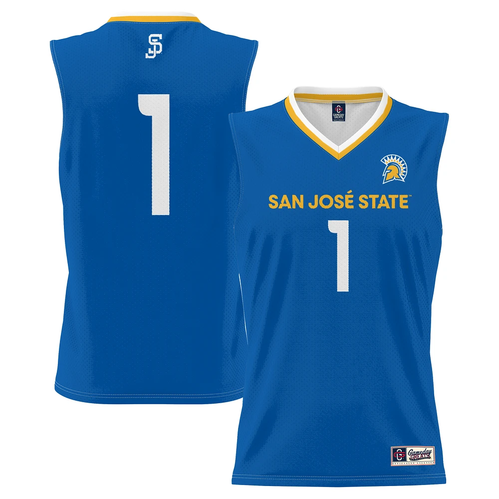 Youth GameDay Greats #1 Royal San Jose State Spartans Lightweight Basketball Jersey